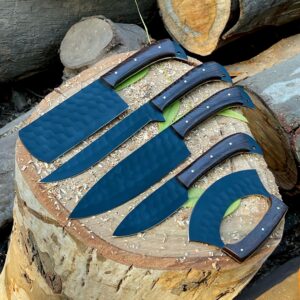 Midnight Forge 5-Piece Hammered Knife Set